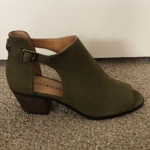 Lucky Brand Olive Green Booties